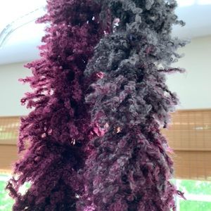 Two Purple Art Scarfs